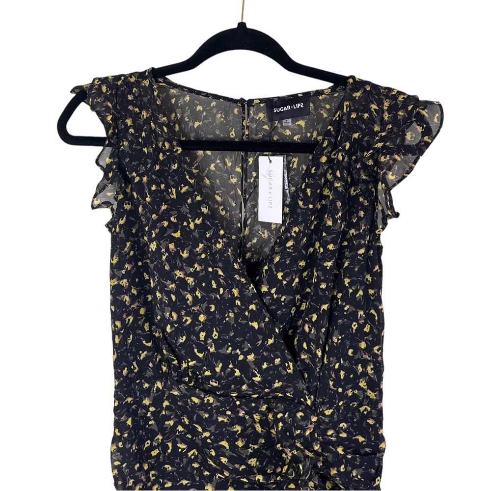 NWT Sugarlips Sherwood Ruched Ruffle dress - Picture 7 of 9